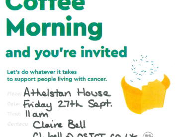 Macmillan Coffee Morning at Athelstan House Malmesbury